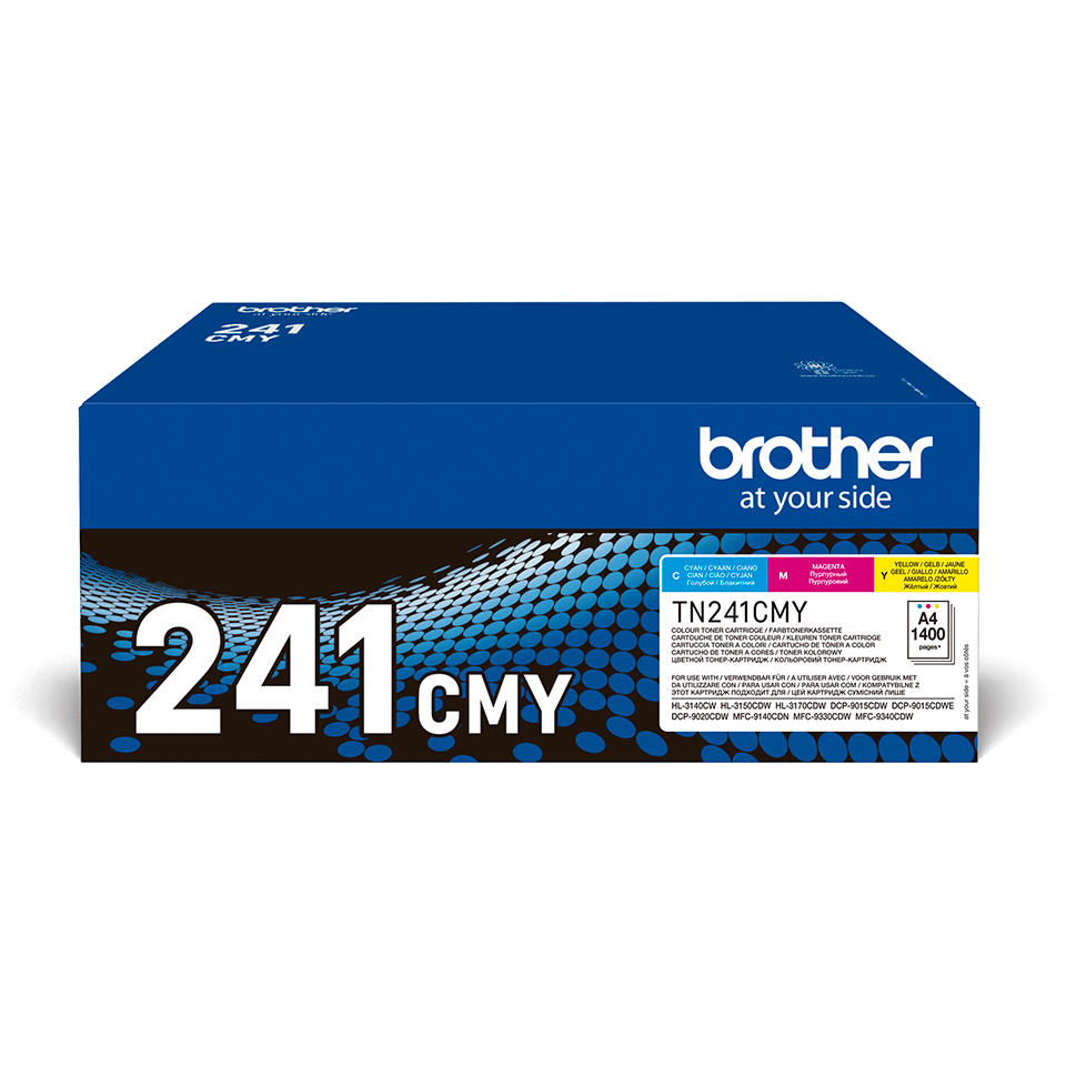 Brother TN241CMY - 3 pakker - gul, cyan, magenta - original - tonerpatron - for Brother DCP-9015CDW, DCP-9020CDW, HL-3150CDW, MFC-9140CDN