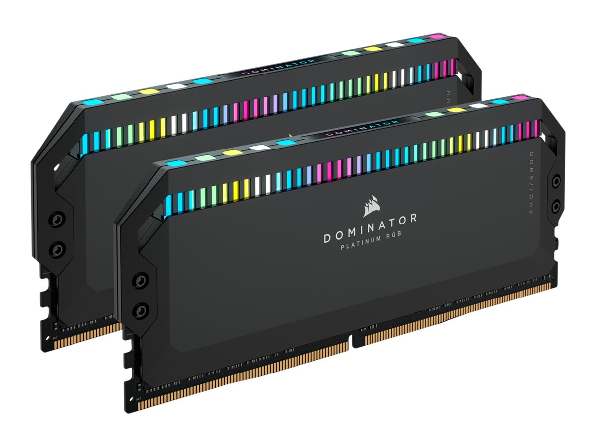 Corsair Dominator Platinum RGB DDR5-6000 - 32GB - CL36 - Dual Channel (2 pcs) - Intel XMP - Sort med RGB