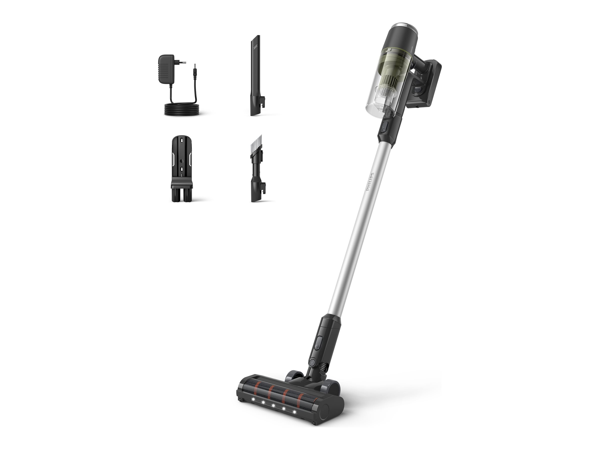 Philips Stangstøvsuger 3000 Series XC3033 - vacuum cleaner - cordless - stick/handheld - 1 battery included charger - olive green