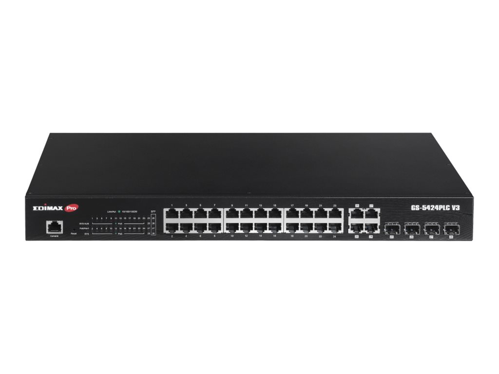 Edimax Pro GS-5424PLC V3 Switch 28-porte Gigabit Ethernet PoE+