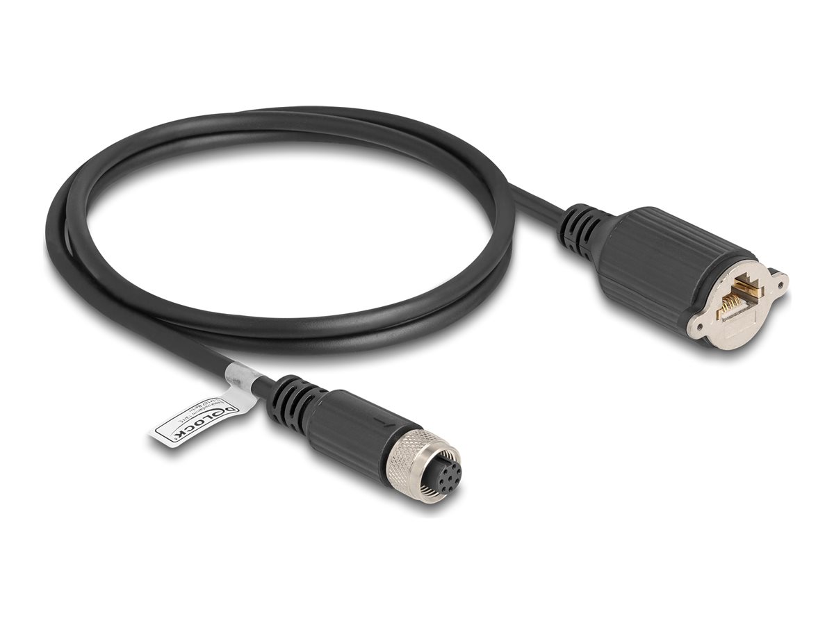 DeLOCK CAT 5e Kabel med folie og kobberfletning (FTP) 1m Netværkskabel Sort