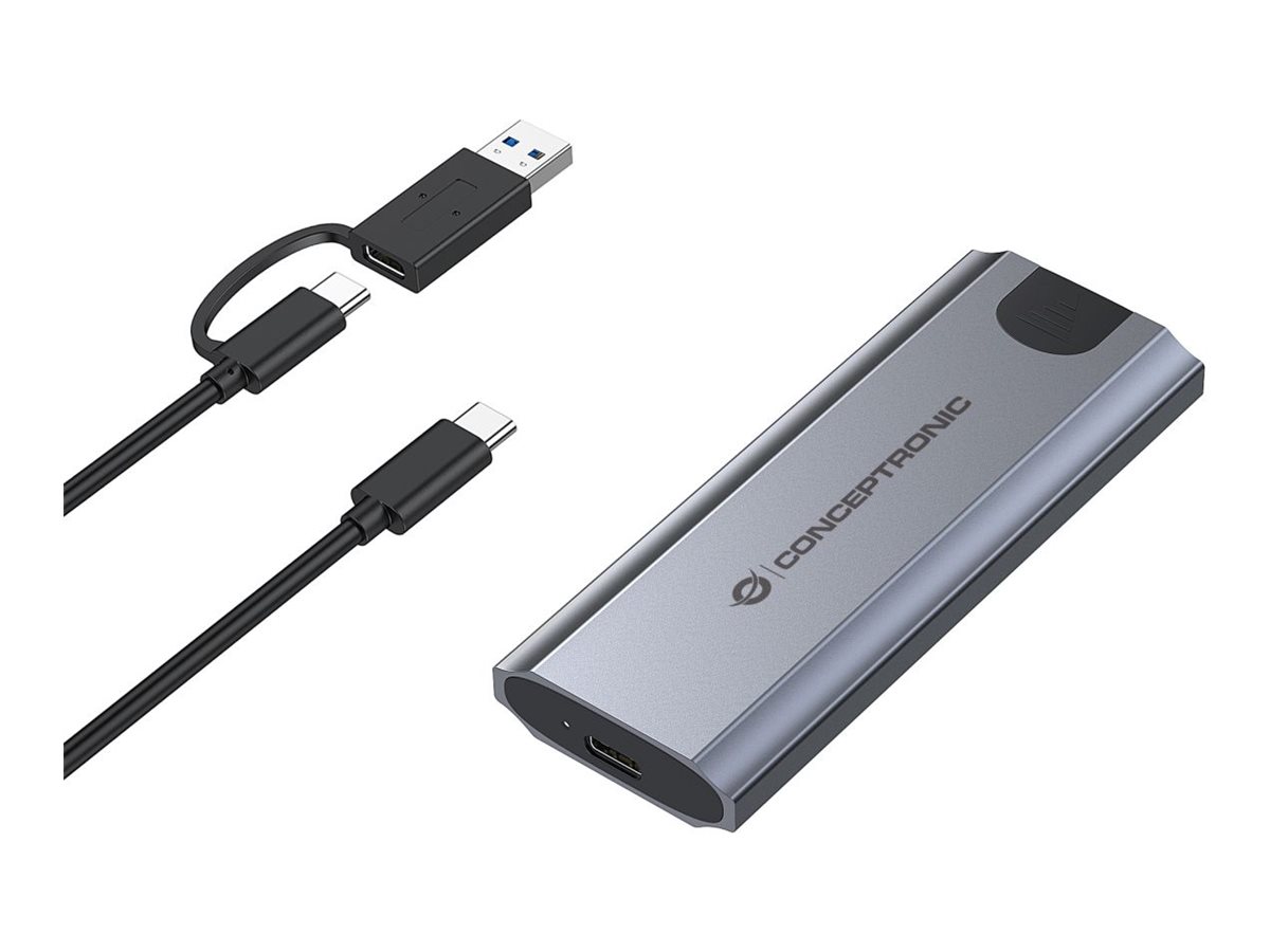 Conceptronic Ekstern Lagringspakning USB 3.2 (Gen 2) M.2 NVMe Card / PCIe (NVMe)
