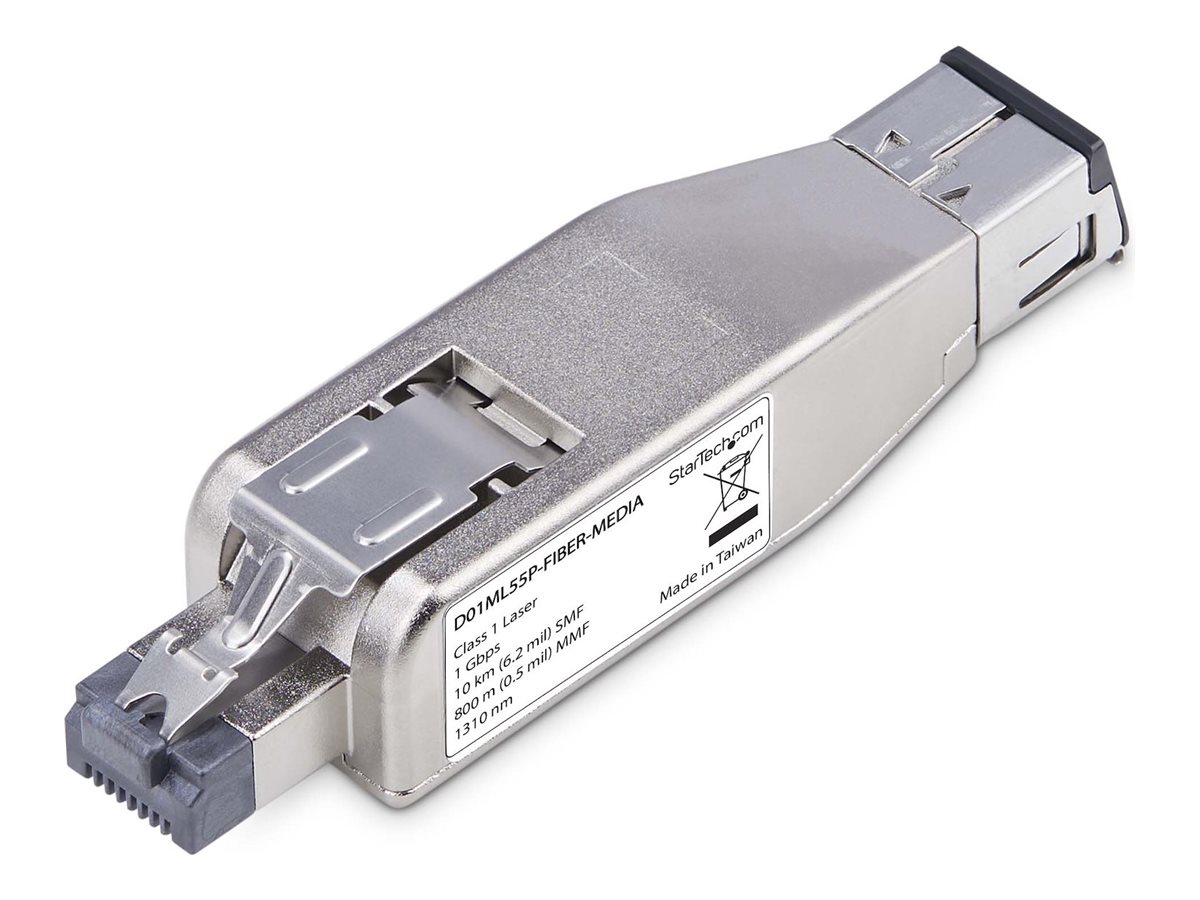 StarTech.com Gigabit Fiber to RJ45 Ethernet Media Converter, Micro Mini Fibermedieomformer Gigabit Ethernet
