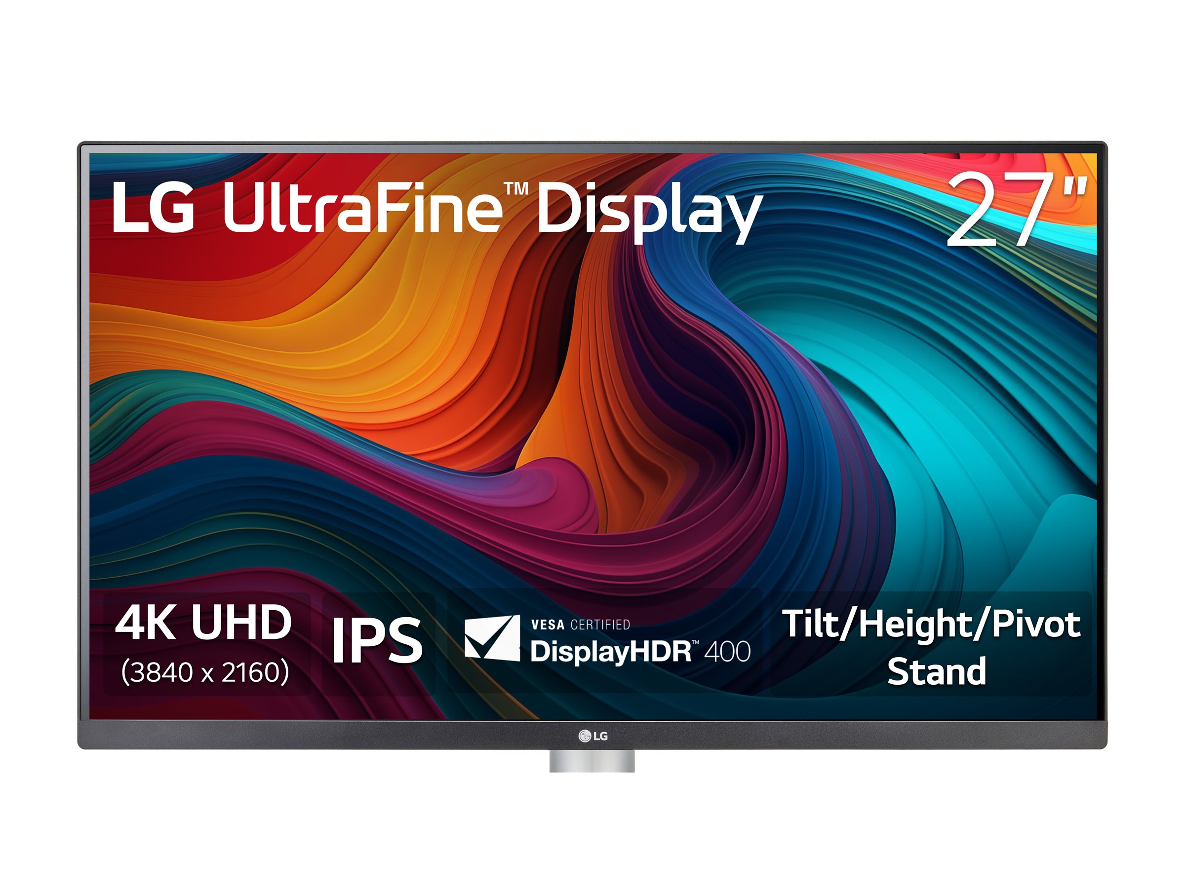 LG UltraFine 27UP650K-W - LED-skærm - 27 - 3840 x 2160 4K UHD (2160p) @ 60 Hz - IPS - 400 cd/m² - 1200:1 - DisplayHDR 400 - 5 ms - 2xHDMI, DisplayPort