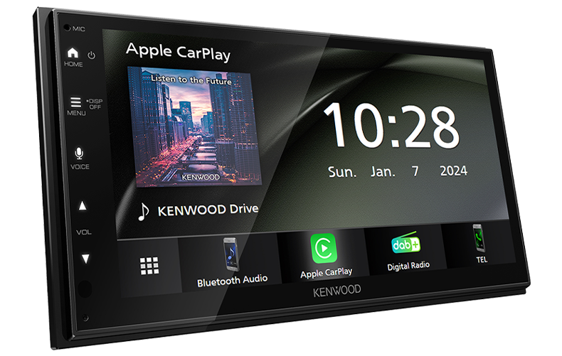 Kenwood DMX6523DABS, Sort, 2 DIN, 50 W, 20 - 20000 Hz, 75 dB, 100 ohm (O)