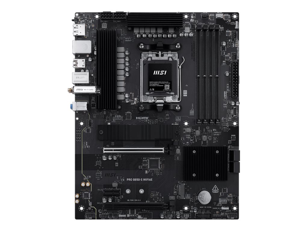 MSI PRO B850-S WIFI6E Bundkort - AMD B850 - AMD AM5 socket - DDR5 RAM - ATX