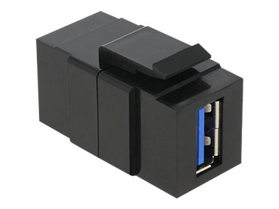 DeLOCK Keystone modul, USB 3.0 Type A hun - USB 3.0 Type A hun, sort