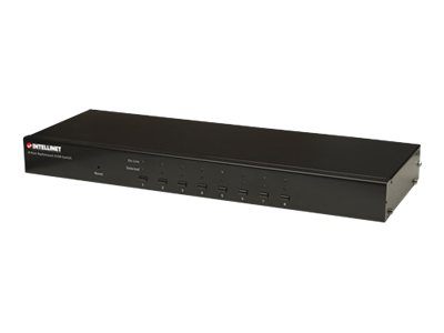 Intellinet Rackmount KVM , Combo USB PS/2, On-Screen Display, Cables included (Euro 2-pin plug) KVM switch Monterbar på stativ