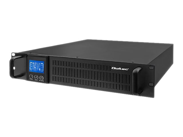 Qoltec RACK UPS 1 kVA 800 W med LCD – online dobbeltkonvertering