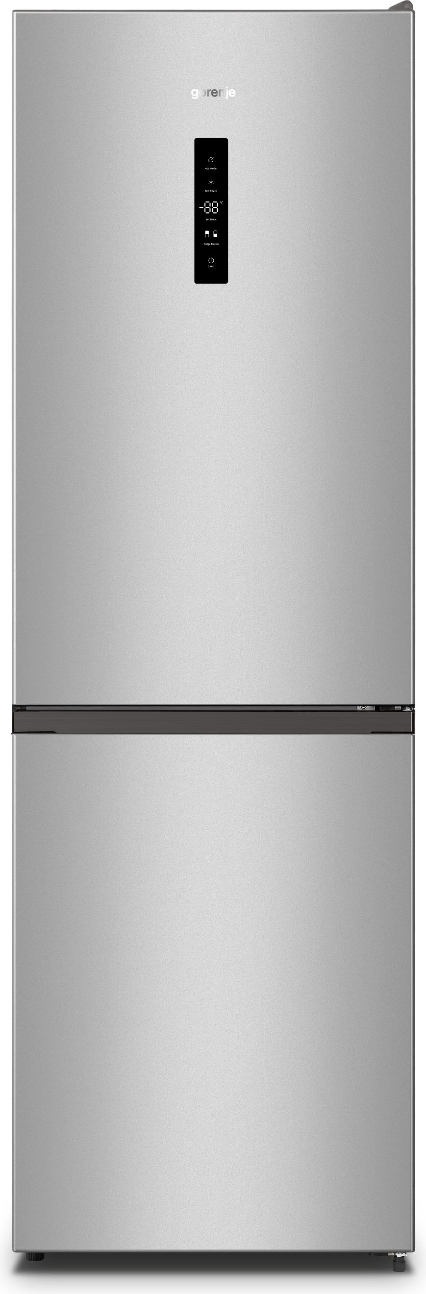 Gorenje NRK6192AS4 - Køleskab/fryser - bund-fryser - bredde: 59.5 cm - dybde: 59 cm - højde: 186 cm - 304 liter - Klasse E - grå