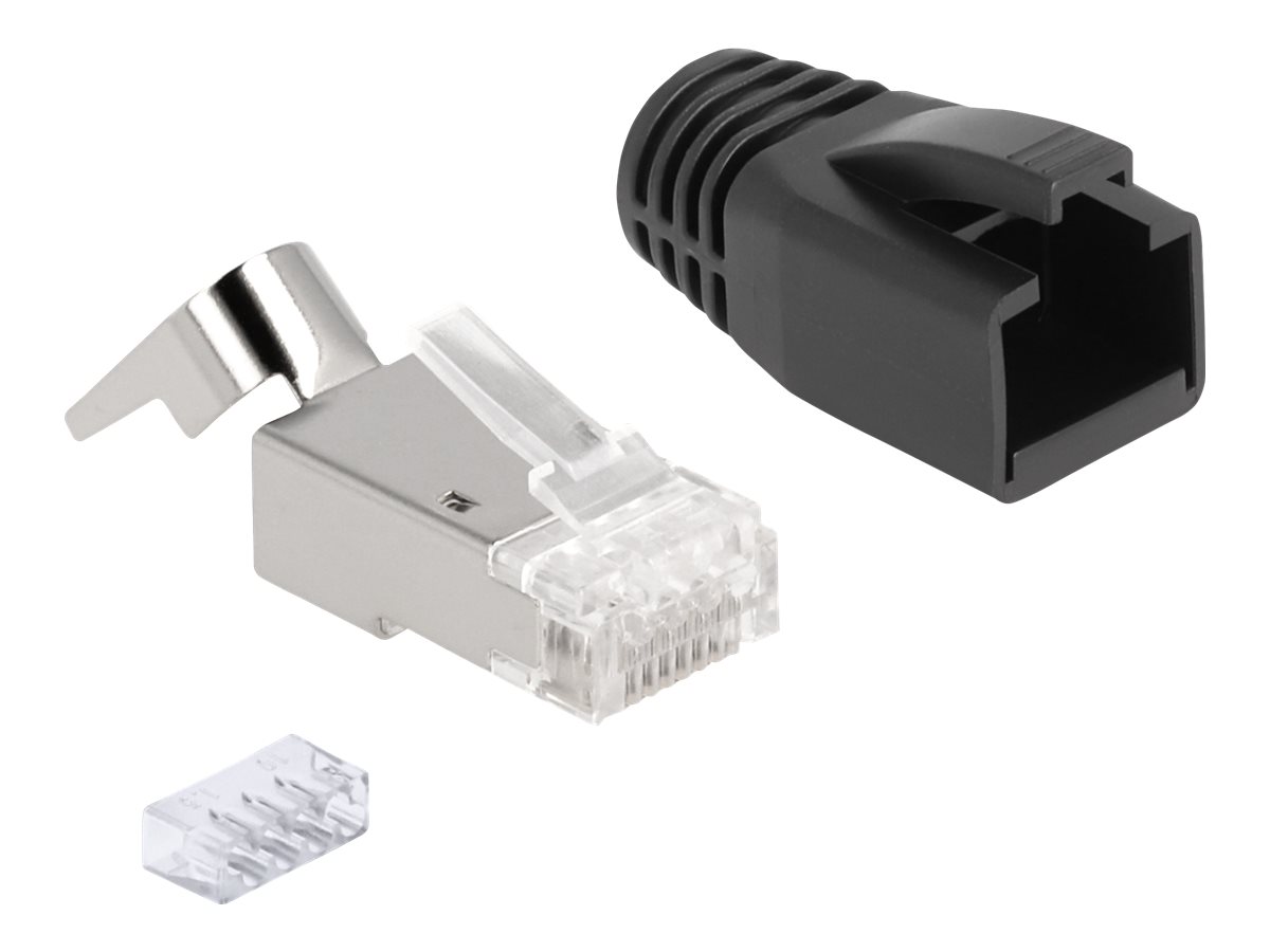 Delock - Netværk-konnektor - RJ-45 (han) - S/FTP - CAT 6a/7 (pakke med 25)