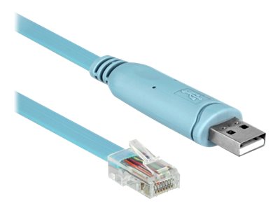 DELOCK 64185 USB 2.0 til RS-232 RJ45 adapterkabel – 2 m, blå