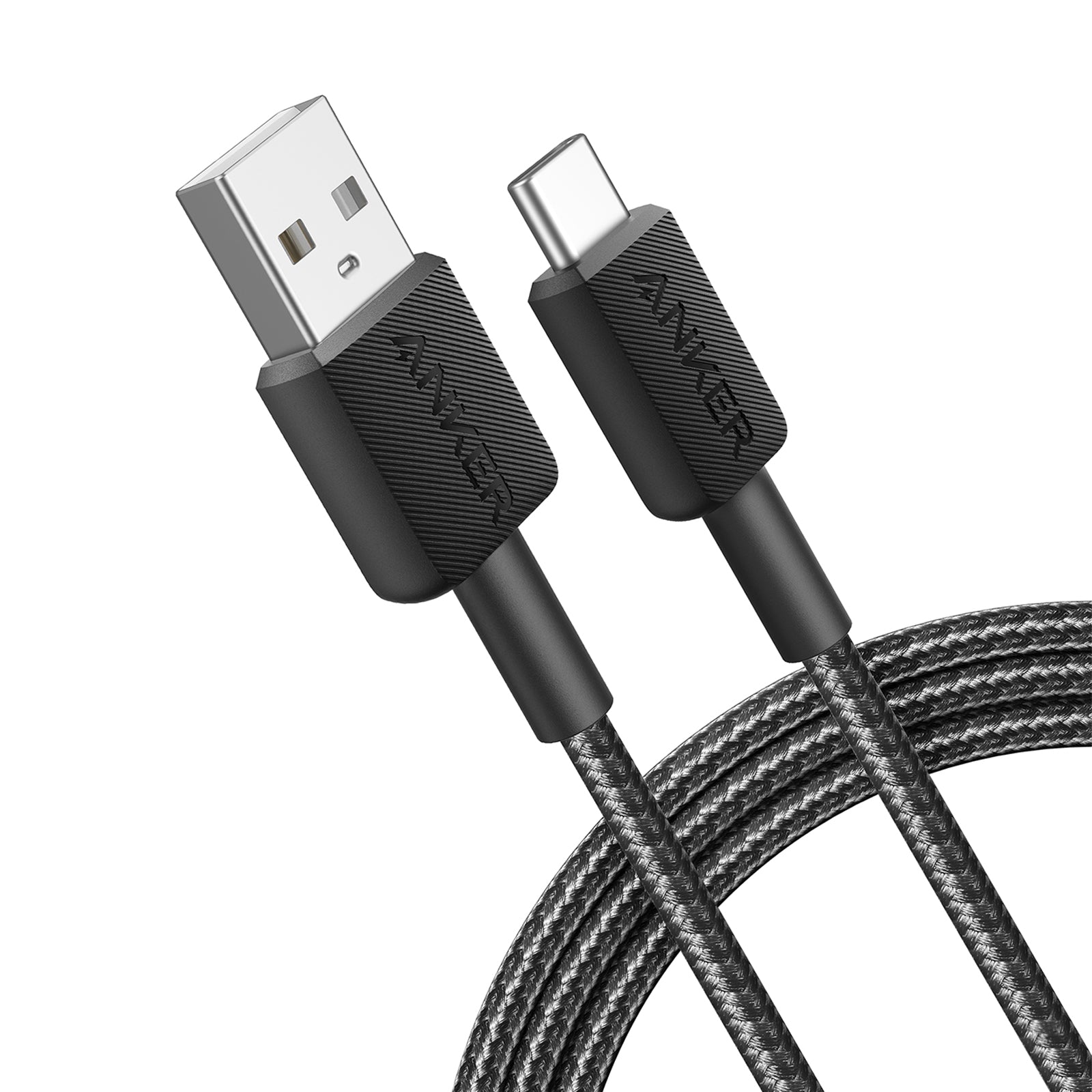 Anker 322 USB-A to USB-C Nylon cable - 1.8m - Black