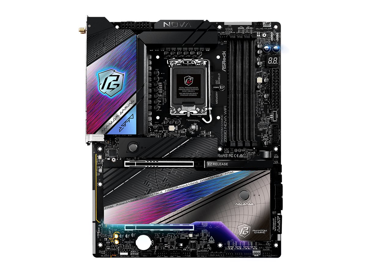 ASRock Z890 NOVA WIFI Bundkort - Intel Z890 - Intel LGA1851 socket - DDR5 RAM - ATX