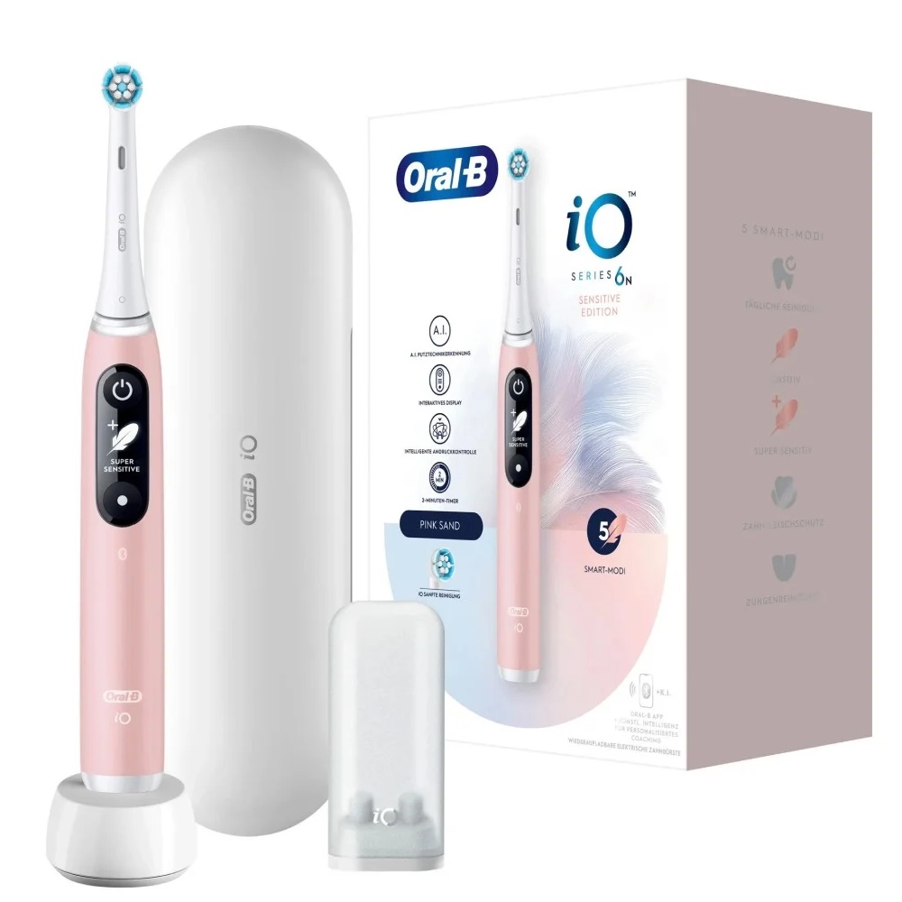 Oral-B Electric Toothbrush iO Series 6 Rechargeable For adults Number of brush heads included 1 Number of teeth brushing modes 5 Pink