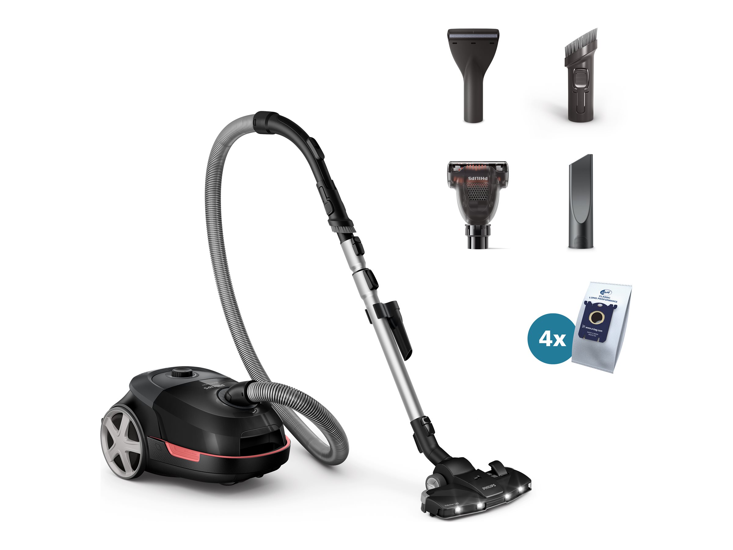 Philips Støvsuger 6000 Series XD6142 - vacuum cleaner - canister - deep black