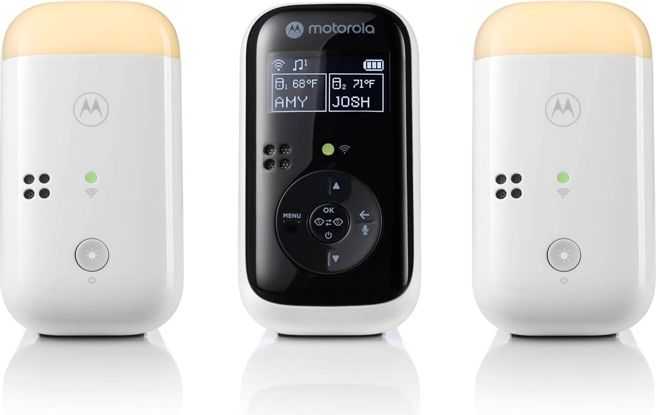 Elektroninė auklė Motorola PIP15-2 Audio su dviem kūdikių įrenginiais baltas-juodas