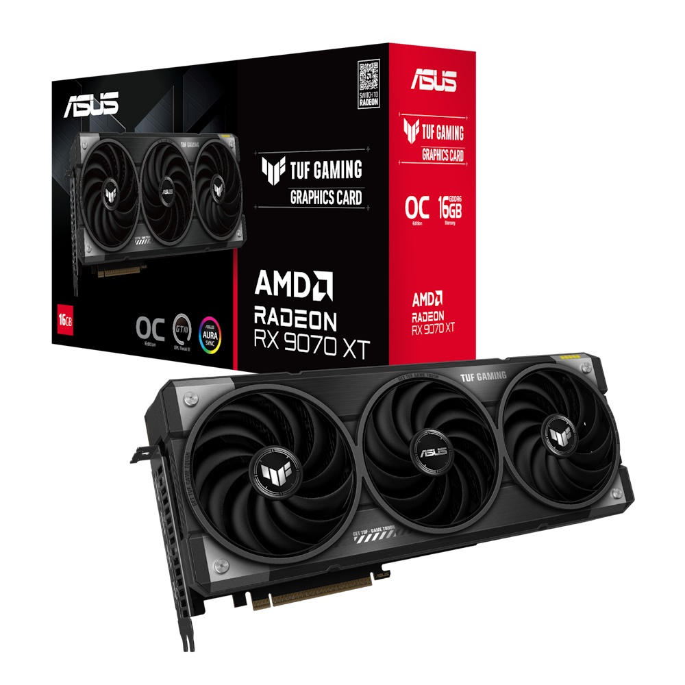 ASUS Radeon RX 9070 XT 16GB TUF OC GAMING Grafikkort - GEEKD.dk