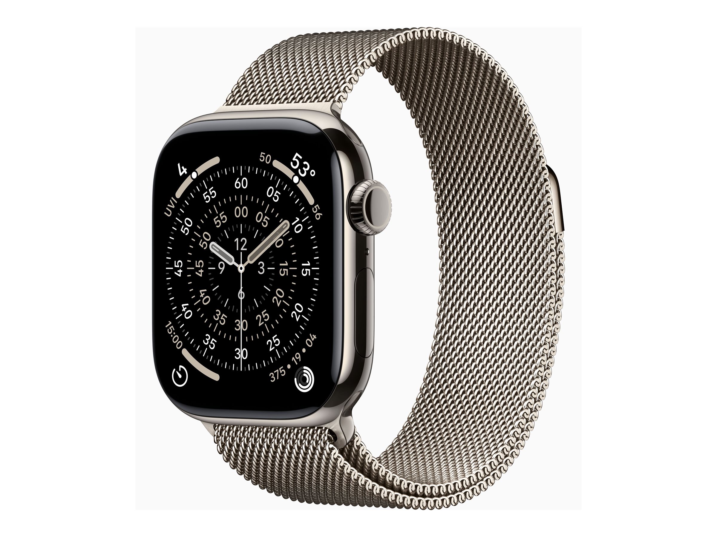 Apple Watch Series 11 GPS + Cellular 42mm Natural Titanium Case with Natural Milanese Loop
