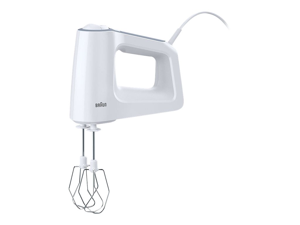 Braun HM 3135 WH, Håndmixer, Grå, Hvid, Slå, Hakke, Ælte, Mikse, 1,25 m, 0,6 L, 0,5 L