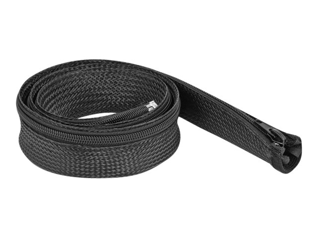 DeLOCK Braided Sleeve with zip fastener heat-resistant 1 m x 30 mm
