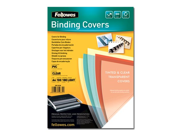 Fellowes PVC-indbindingsomslag 100stk. A4 (210 x 297 mm) Klar Klar