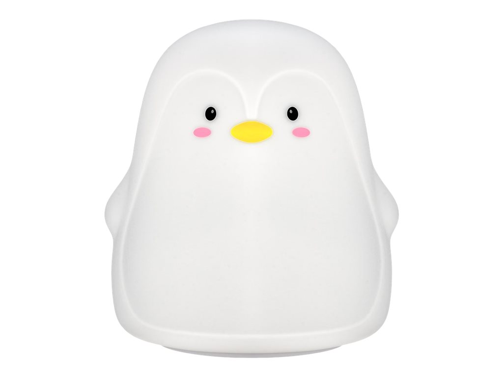 Goobay LED-vågelampe "Pingvin" varmt hvidt lys og 7 skiftende farver (RGB-lys), med 3 lystilstande, berøringssensor og Li-ion-batteri (3,7 V/1200 mAh), fremstillet af blød silikone