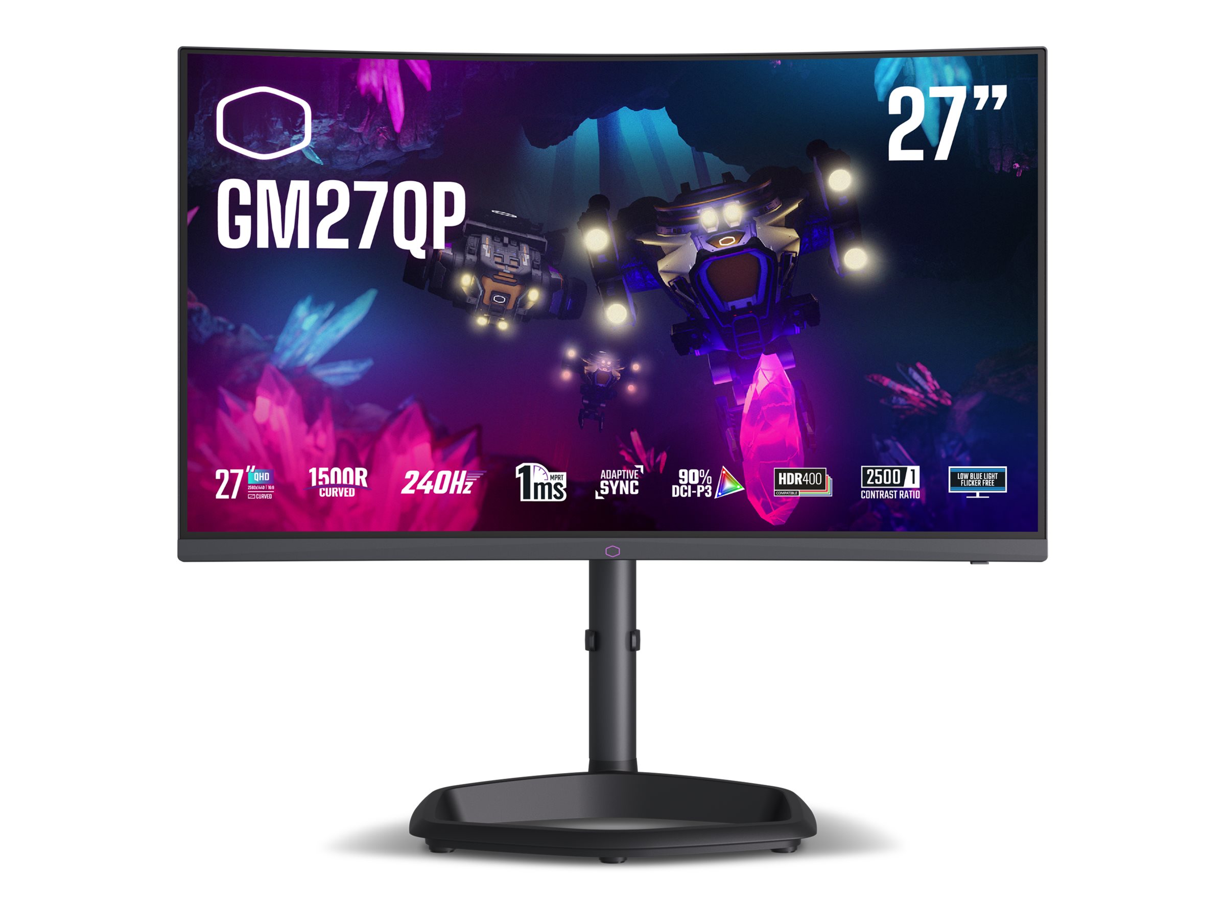 27" Cooler Master GM27QP - GM Series - LED monitor - curved - QHD - 27" - HDR