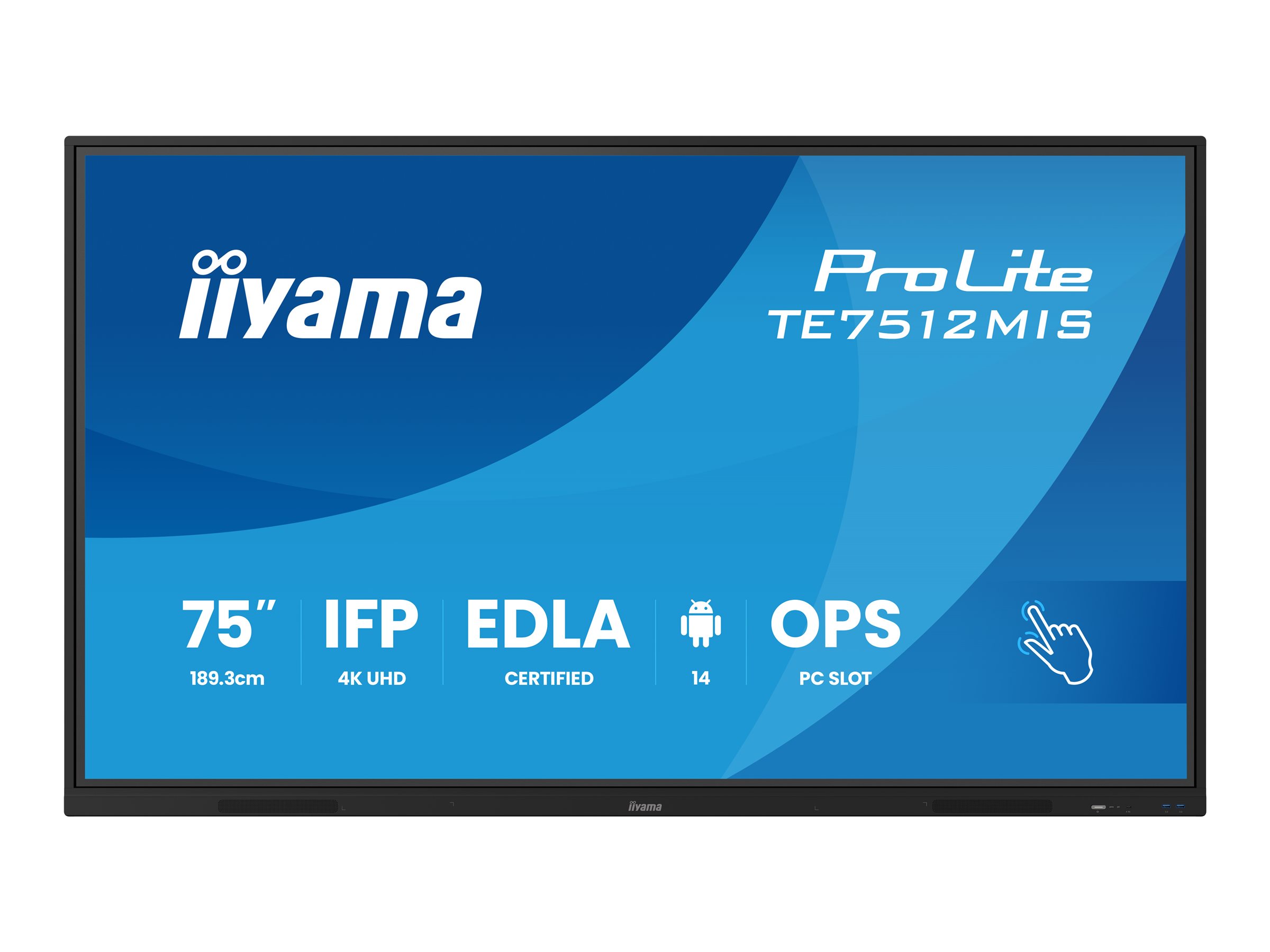 iiyama ProLite TE7512MIS-B4AG 75" Class (74.52" viewable) LED-backlit LCD display - 4K - for digital signage / interactive communication