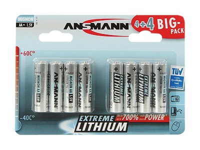 ANSMANN AA type Standardbatterier 8