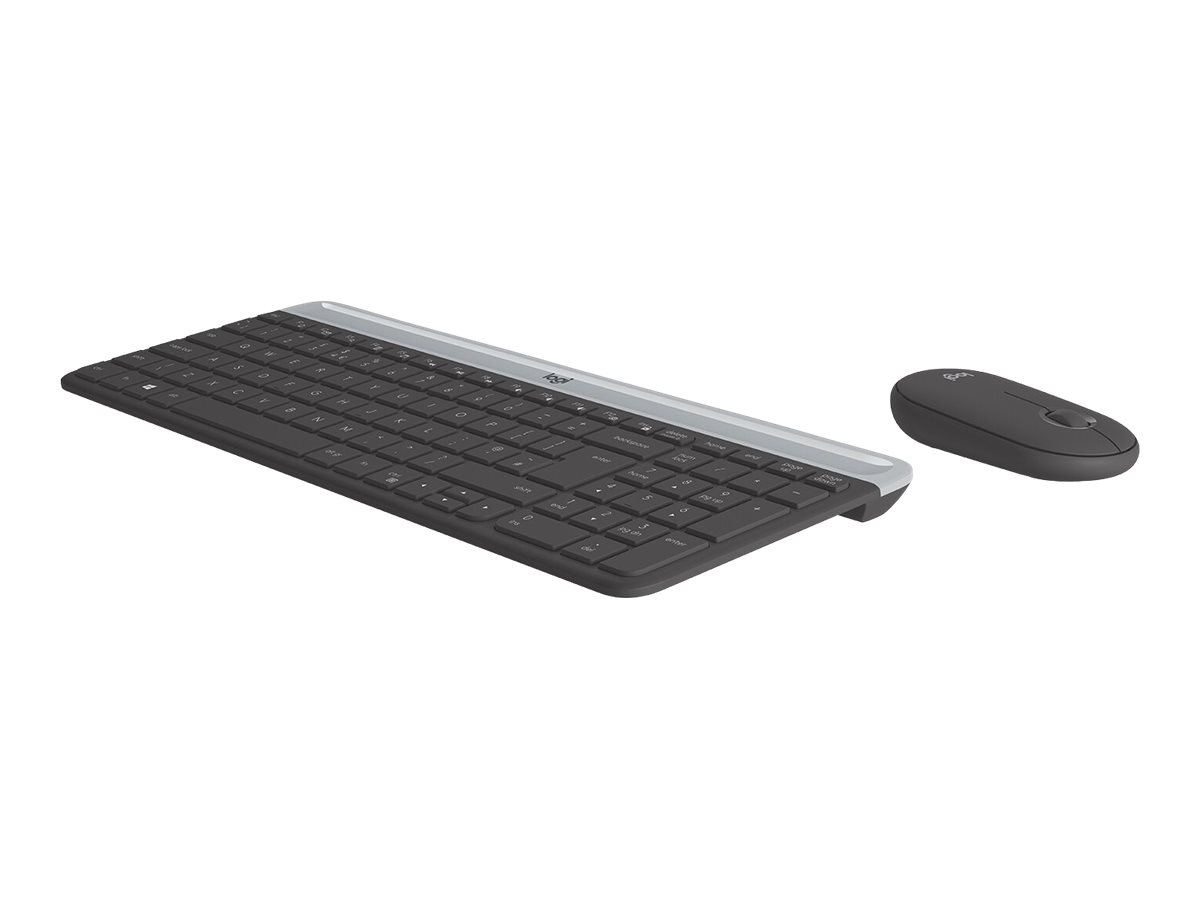 Logitech Slim Wireless Combo MK470 Tastatur og mus-sæt Trådløs