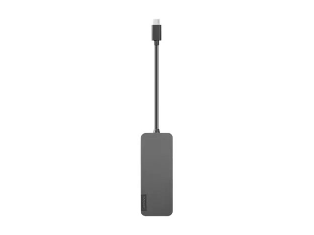 Lenovo USB-C to 4 Port USB-A Hub - hub - 4 ports USB hub - 4 ports - Grå