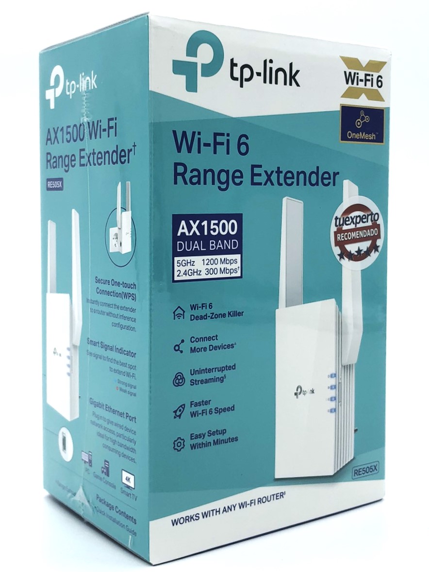 TP-Link RE505X - WiFi-rækkeviddeforlænger - 1GbE - Wi-Fi 6 - 2.4 GHz, 5 GHz