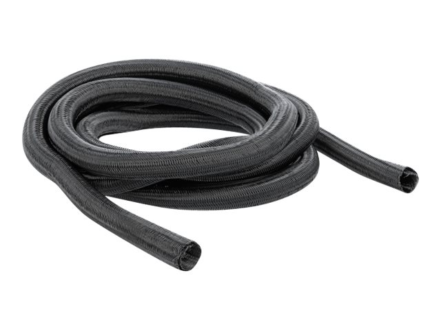 Delock Braided Sleeving self-closing - Flettet hylster - 5 m - sort