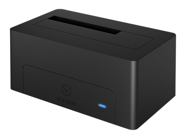 ICY BOX IB-1121-C31 - HDD dockingstation - båse: 1 - 2,5 / 3,5 delt - SATA 6Gb/s - USB 3.1 (Gen 2) - sort anthracit