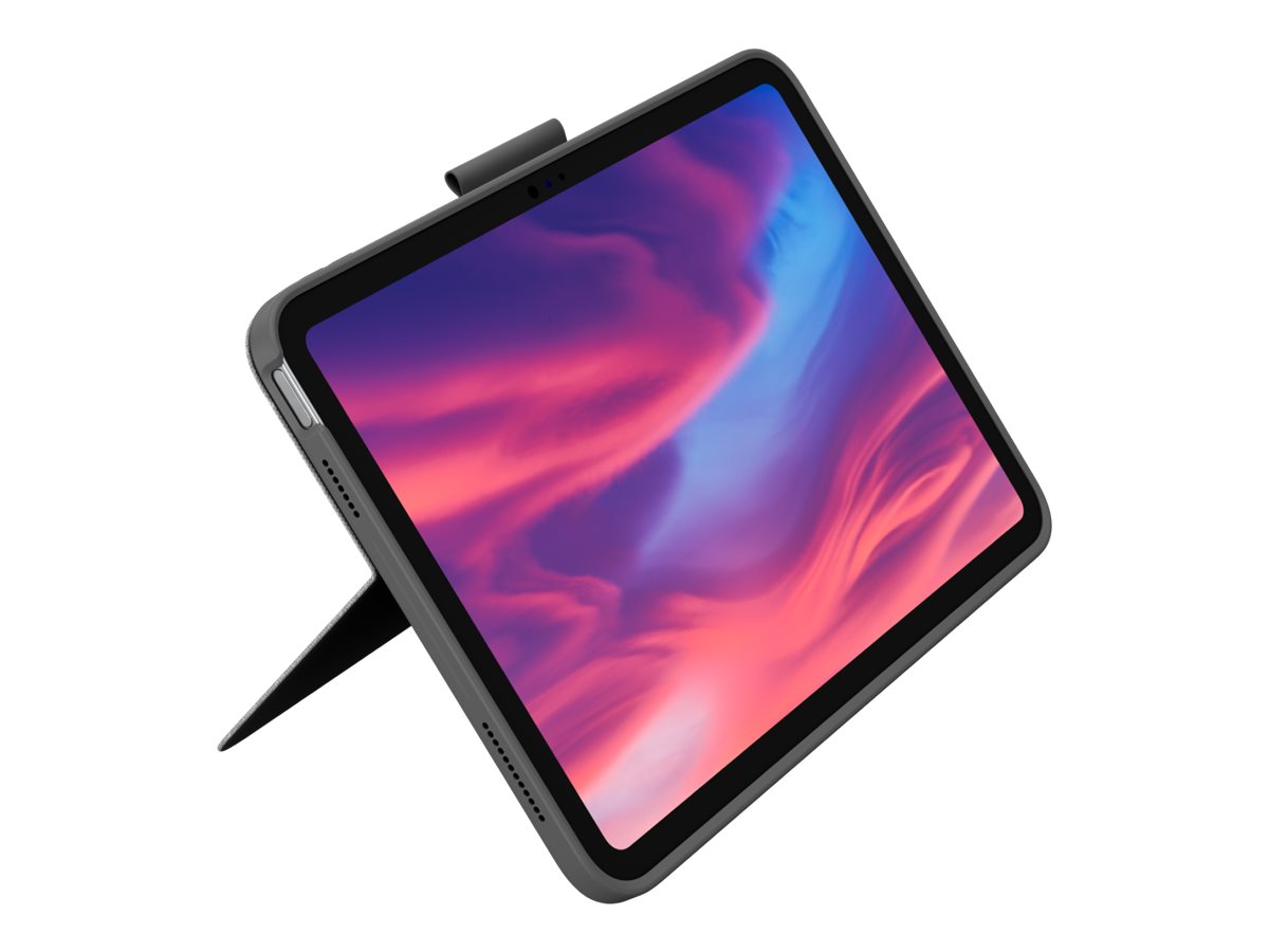 Logitech Combo Touch for iPad 10.9" (10th gen) - Oxford Grey - ND - Tastatur & Folio sæt - Nordisk - Grå