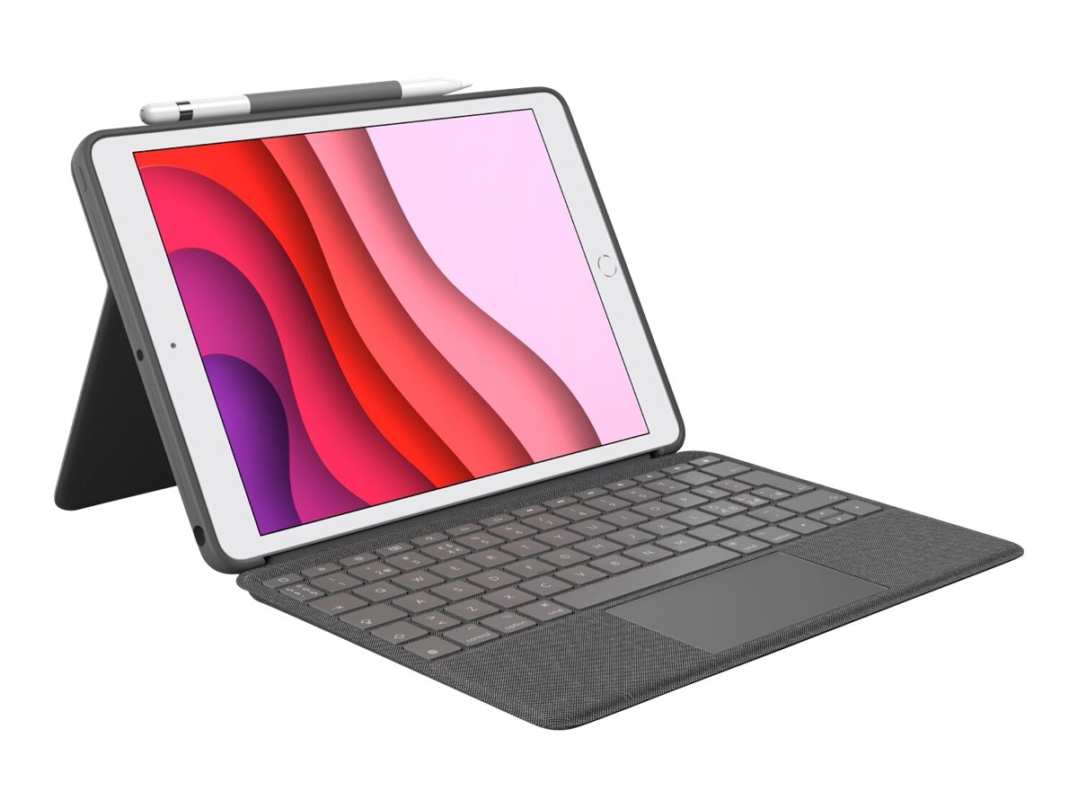 Logitech Combo Touch Tastatur og folio-kasse 16-niveau Kablet Nordisk (dansk/finsk/norsk/svensk) billede