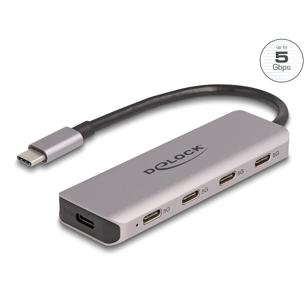DeLOCK USB 5 Gbps 4 Port USB Type-C™ Hub with USB Type-C™ connector