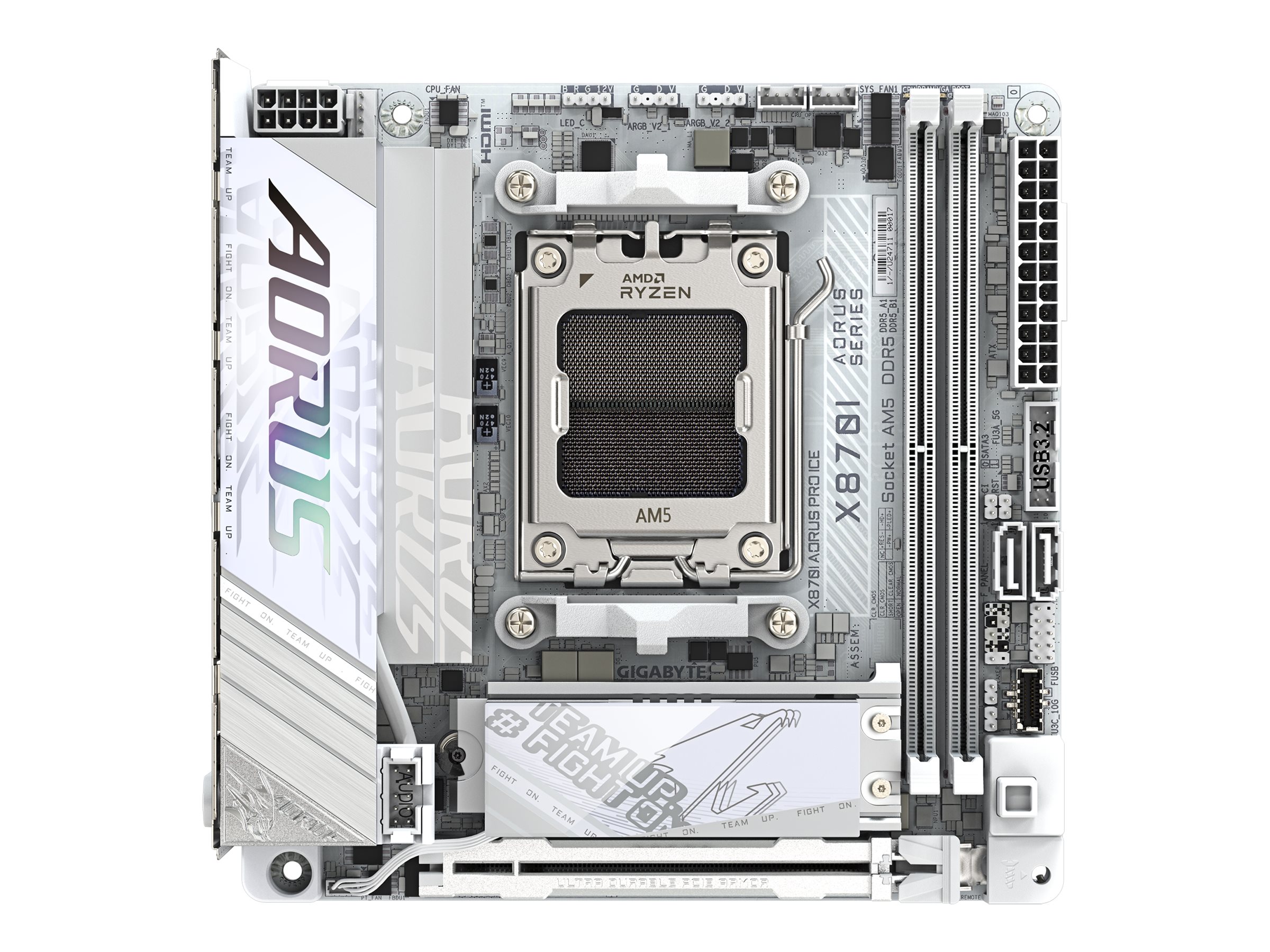 GIGABYTE X870I AORUS PRO ICE Bundkort - AMD X870 - AMD AM5 socket - DDR5 RAM - Mini-ITX