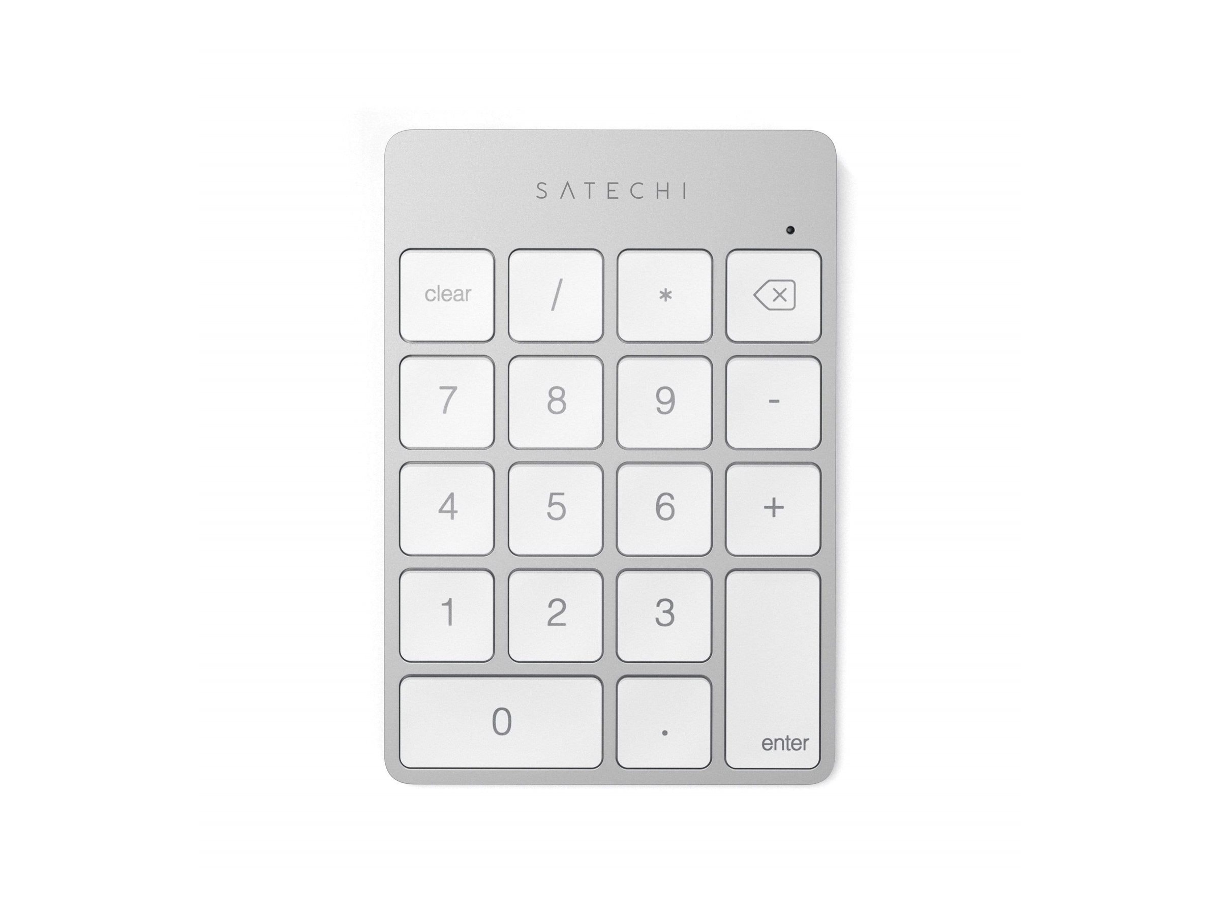 Satechi Slim Wireless Keypad - Compact Bluetooth Keyboard with Long-Lasting Battery and Aluminum Finish - Numpad - Grå