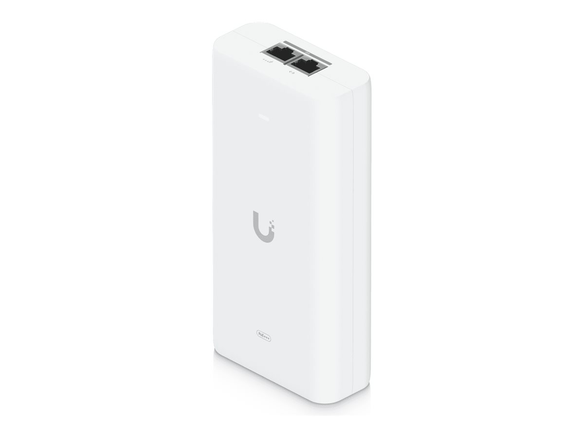 Ubiquiti UniFi - Strøminjektor (DIN-skinnemonterbar/væg) - 10G, PoE+++ - AC 100-240 V - 90 Watt - output-stikforbindelser: 1