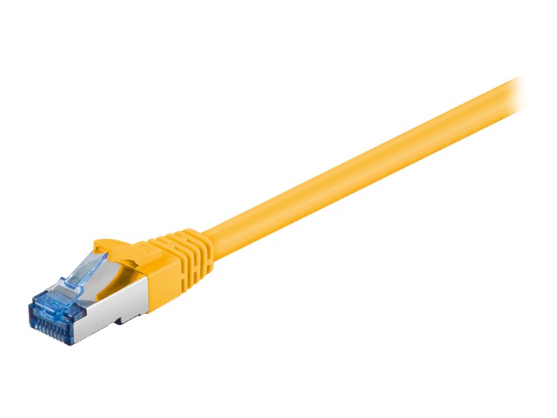 Goobay Netværkskabel CAT 6A, S/FTP (PiMF), gul, 3 m kobberleder (CU), halogenfri kabelkappe (LSZH)