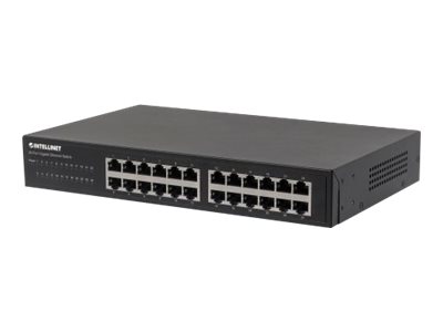 Intellinet 24-Port , 24 x Mbit/s RJ4 s, IEEE 802.3az (Energy Efficient ), Desktop, 19" Rackmount, Metal (Euro 2-pin plug) Switch 24-porte Gigabit