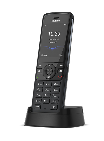 Yealink W78H - Ekstra trådløst håndsæt - med Bluetooth interface med opkalds-ID - 1900 MHz - DECT - 3-vejs opkaldskapacitet - space grey