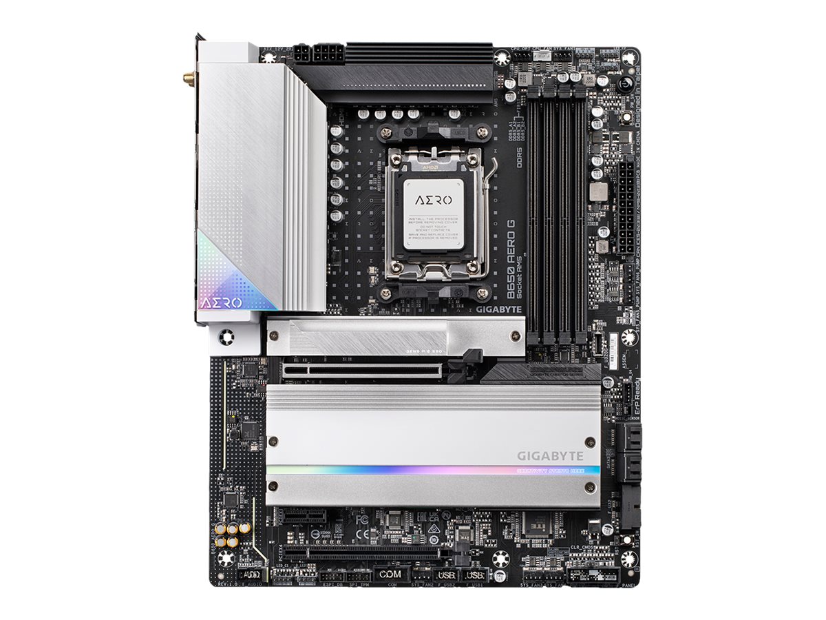 Bundkort Gigabyte B650 AERO G - AM5, DDR5 op til 8.000 MHz, PCIe 5.0 M.2, Wi‑Fi 6E, 2,5 GbE