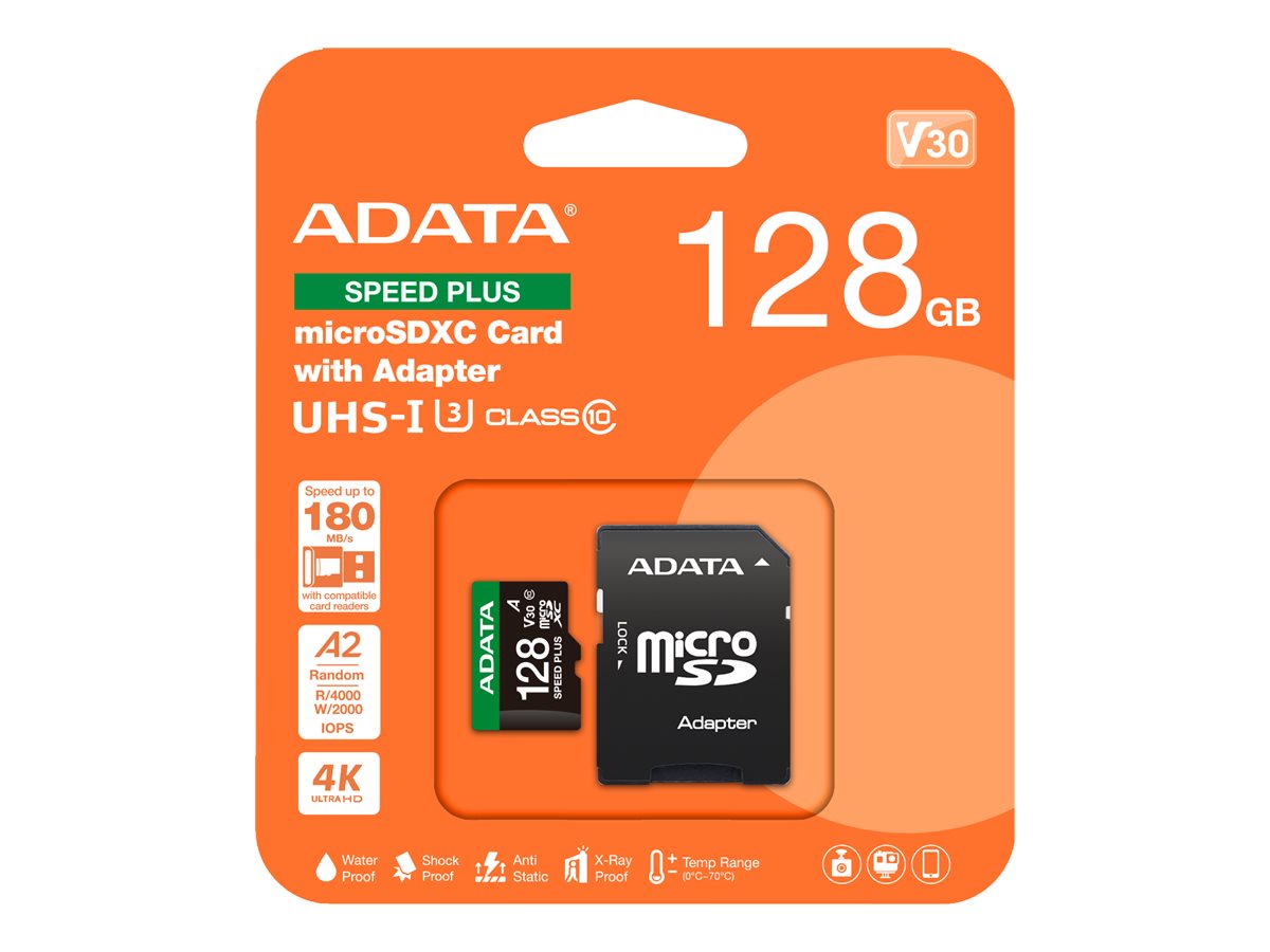ADATA SPEED PLUS SDXC UHS-I Memory Card 256GB 180MB/s