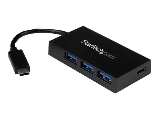 StarTech.com 4-Port USB 3.0 Hub - Powered USB 3.1 Gen 1 Hub - USB-C to 1x USB-C and 3x USB-A Adapter - USB-C Port Expander (HB30C3A1CFB) Sort