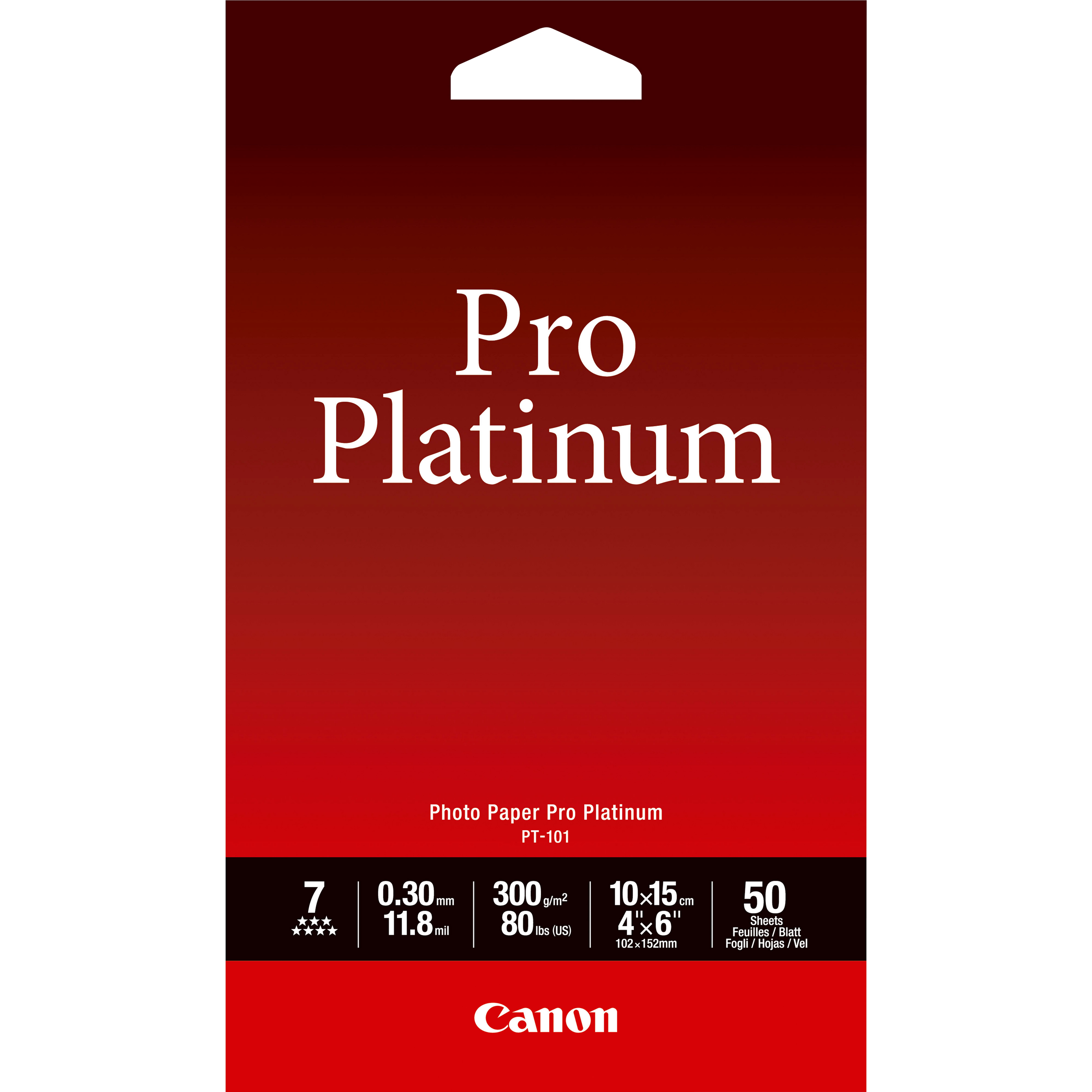 Canon Pro Platinum Fotopapir 101.6 x 152.4 mm 50ark 2768B014