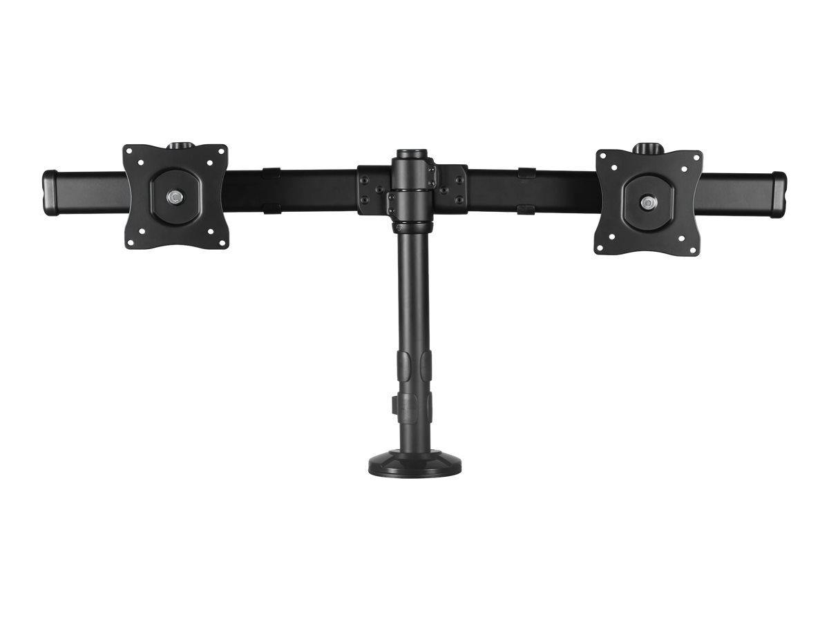 StarTech.com Dual Monitor Mount - Supports Monitors to 27" - Adjustable - Desk Clamp or Grommet-Hole Desk Mount for Dual VESA Monitors - Black