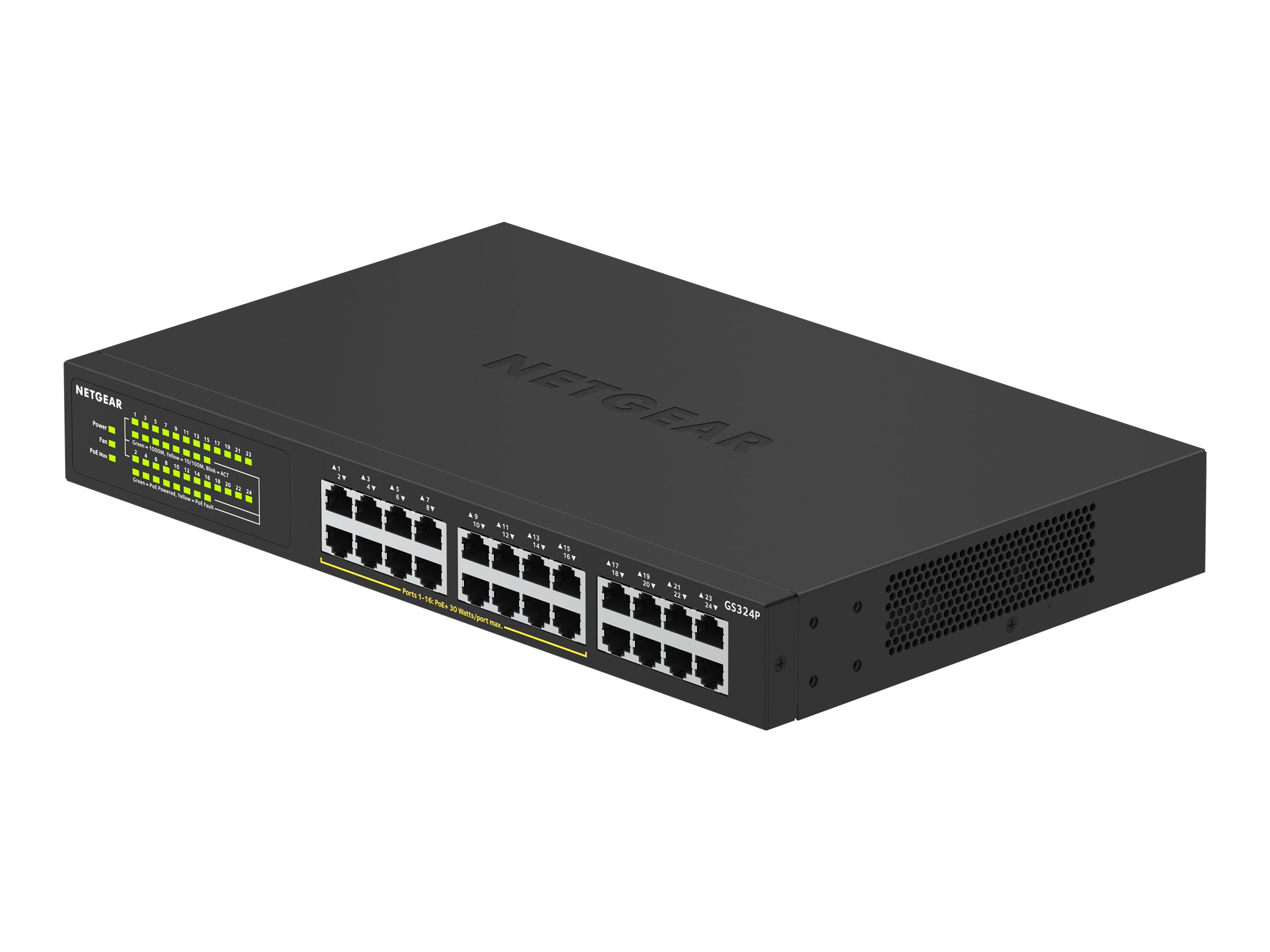 Netgear GS324P 24-Port Gigabit Ethernet Unmanaged Switch with 16-Ports PoE+ (190W)